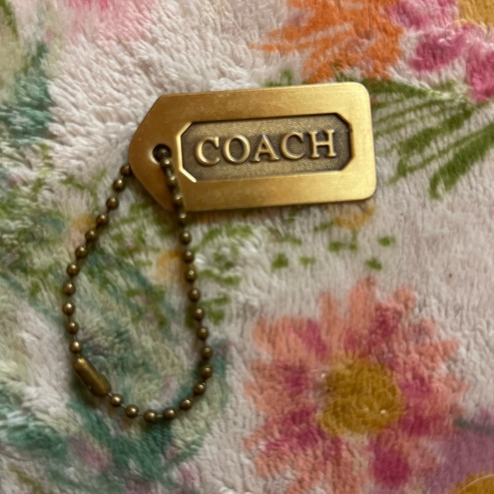 Vintage Coach Metal Bag Tag/ Hang Tag Purse Charm - Picture 2 of 9